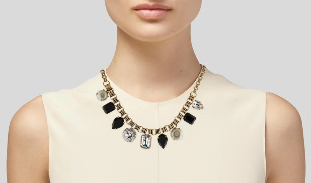Kate Spade New York Resin, Crystal & Faux Pearl Collar Statement Necklace